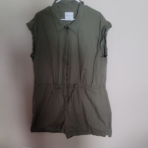 Celebrity Pink Olive Green Romper